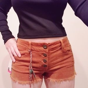 Roxy Burnt Orange Cord Shorts